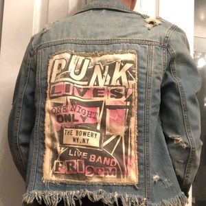 Aeropostale Bethany Mota Distressed Jean Jacket